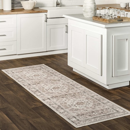 Nuloom Davi Faded Spill Proof Machine Washable Area Rug 2ft 6in x 8ft HJTH03A-2608